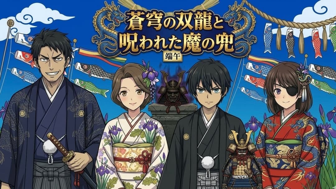 蒼穹の双竜と呪いの魔の兜 background image