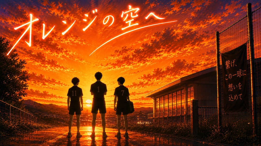 オレンジの空へ background image