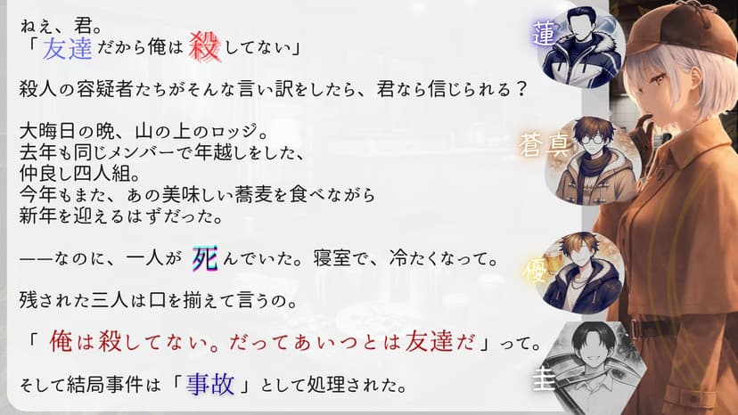 難事件ファイル01：年越しは友の死体と共に