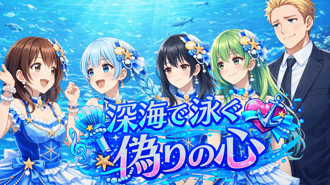 深海で泳ぐ偽りの心 background image