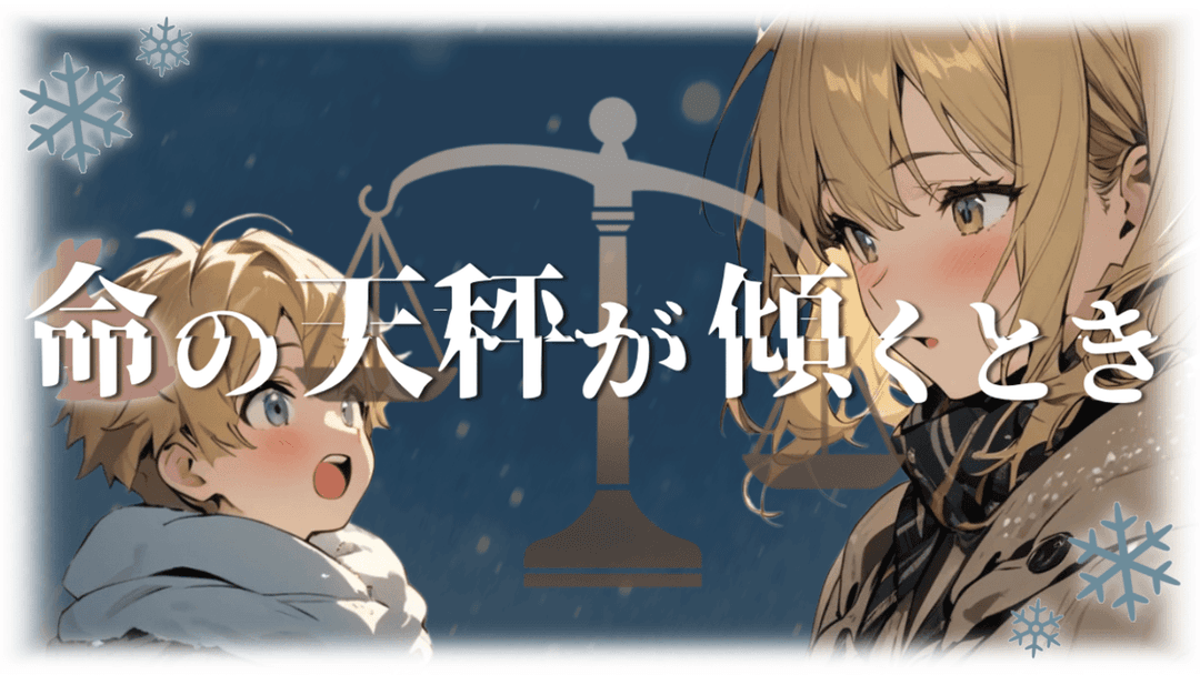命の天秤が傾くとき background image