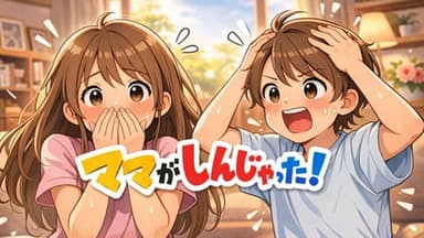ママがしんじゃった！ background image
