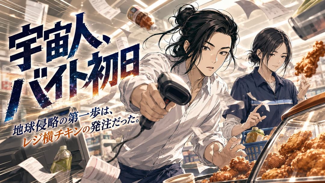 宇宙人、バイト初日 background image