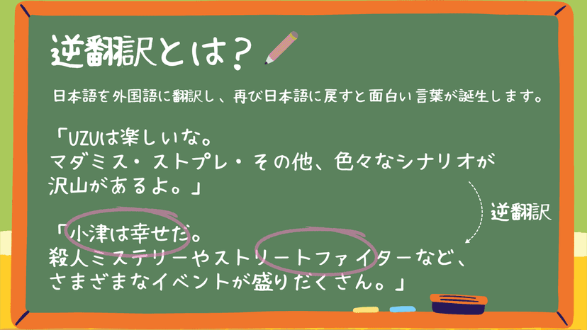 5ヶ国語逆翻訳王は私達だ！