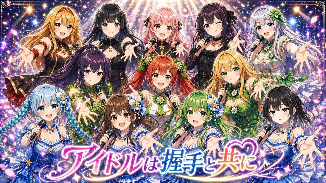 アイドルは握手と共に background image