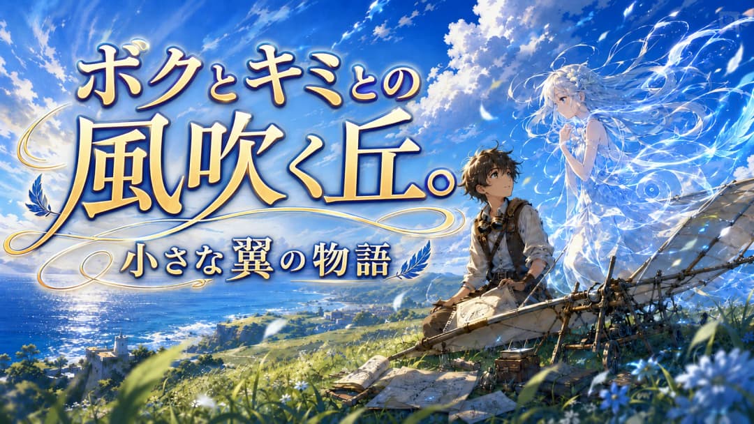 ボクとキミとの風吹く丘。小さな翼の物語 background image